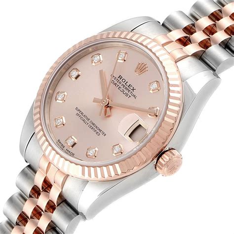 rolex everose datejust mid-size 178271 chj